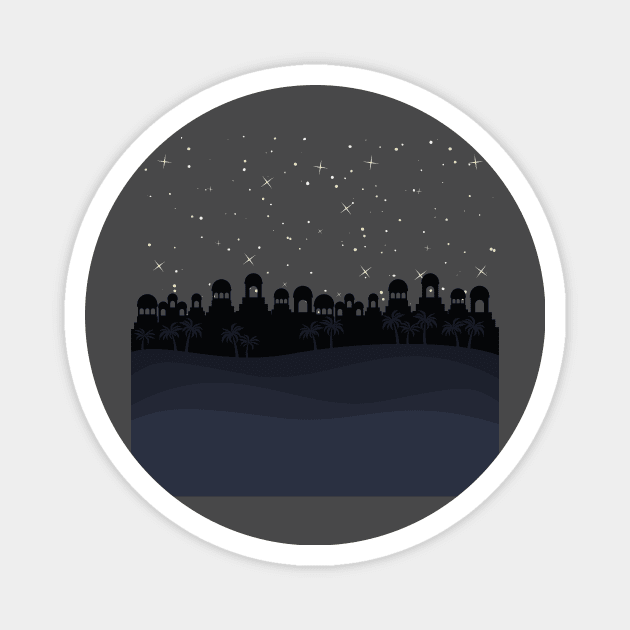 Starry Desert Night of Bethlehem Magnet by CreateWhite